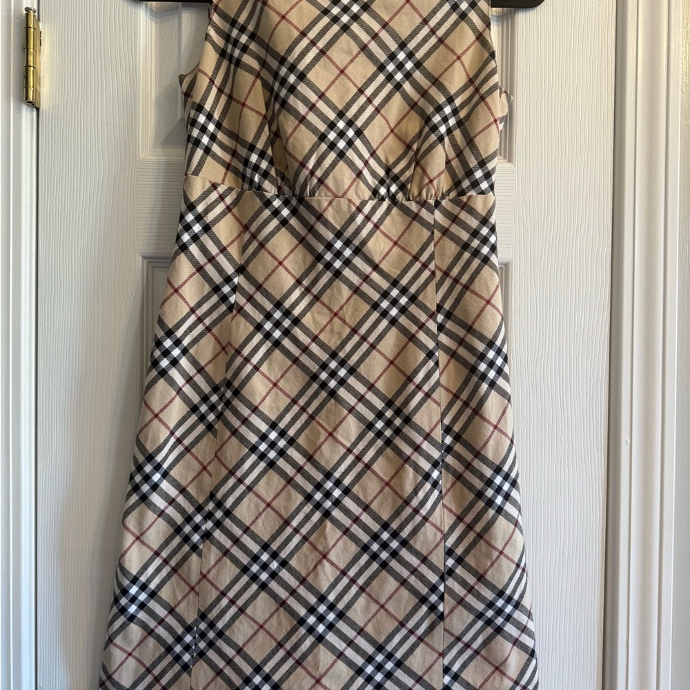 Burberry Beige and Black Check Pattern Garment